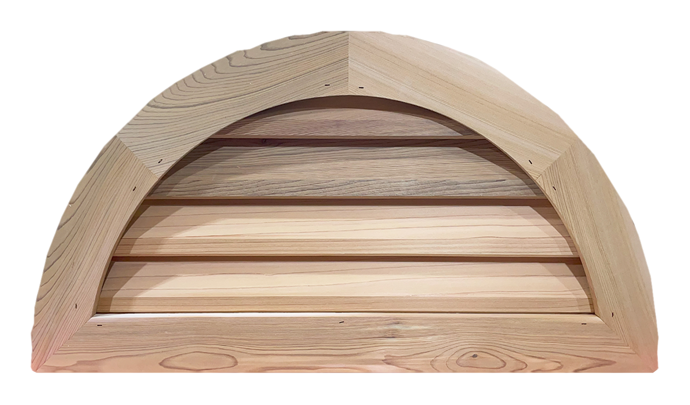 Cedar half-round gable vent