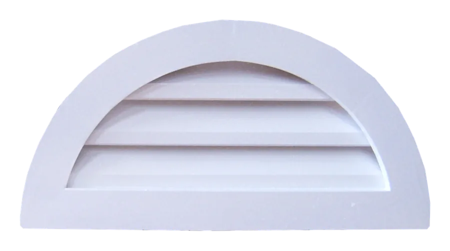 PVC half-round gable vent