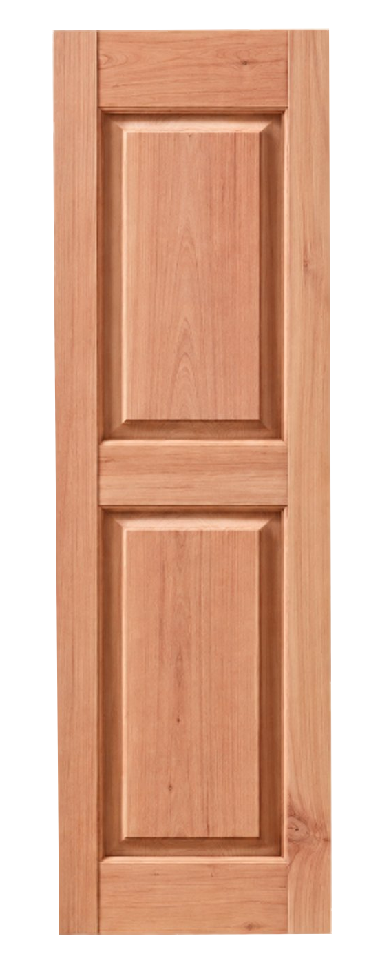 Cedar raised panel shutter